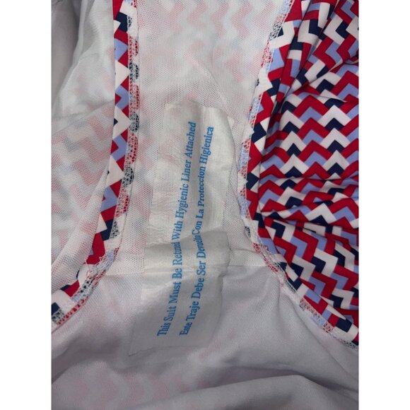 Kona Sol Multicolor Geometric One-Piece Swimsuit With Crisscross Straps Size 22 - Picture 7 of 9